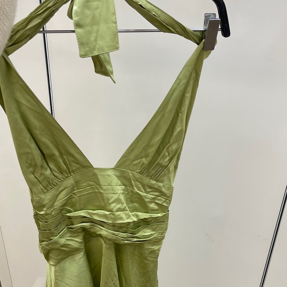 Green Halter Neck Dress